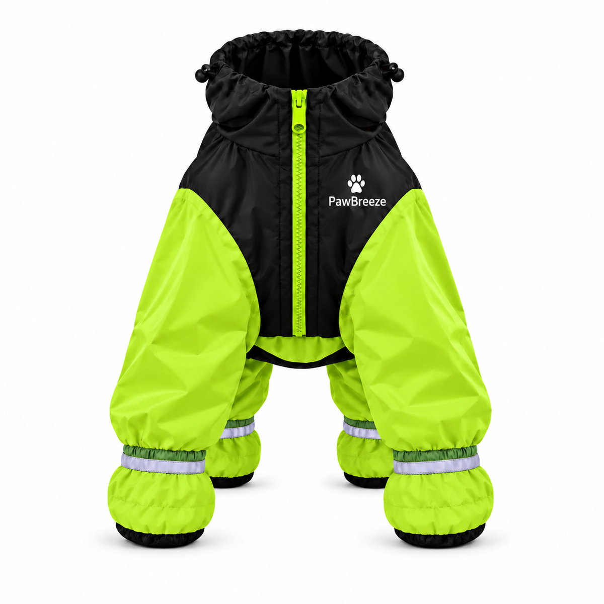 PawBreeze dog raincoat with logo